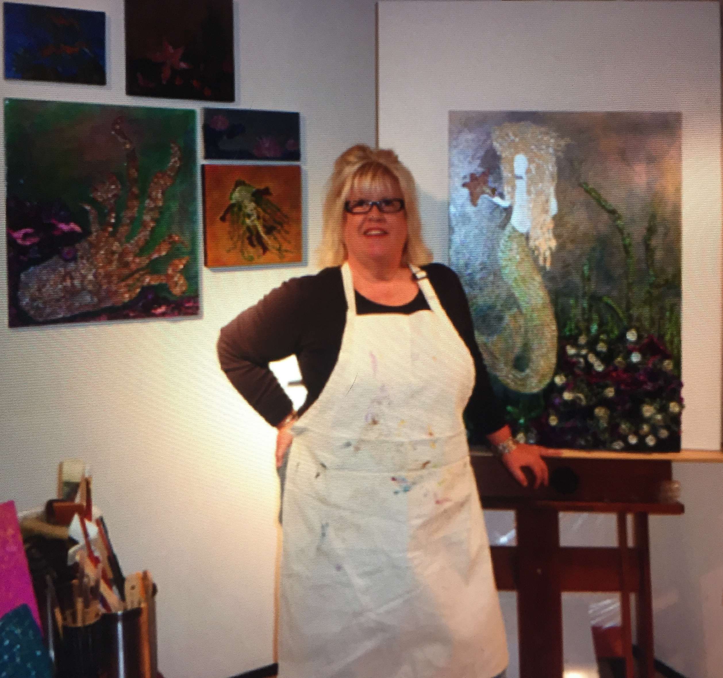Sheryl Marshall at her easel